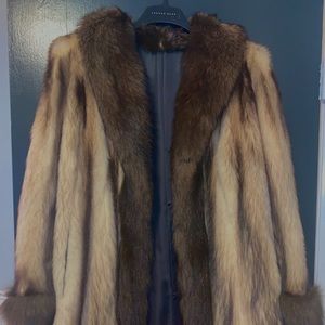 Vintage Sabel Fur Coat - Blonde & Brown